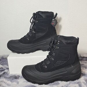 NWB‎ London Fog Breckenridge Boots Black Insulated Waterproof  sZ 10